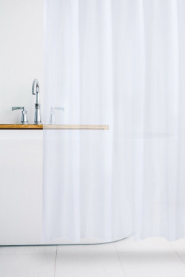 Oasis Frosted Heavyweight Shower Curtain Liner, White, 70 x 72 In.