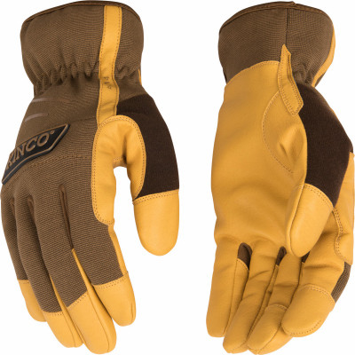 Brown Poly Gloves, Men's L