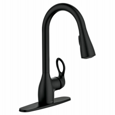 Kleo Single Handle, High Arc Kitchen Faucet, Pull-Down Spray, Matte Black