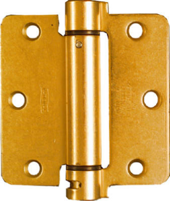 Adjustable Spring Hinge, Brass, 3-1/2 In.