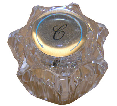 Twin Lavatory/Kitchen Faucet Handle, Clear