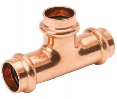 Copper Pipe Tee, 3/4 In. Press