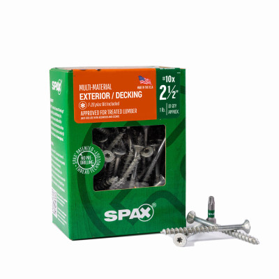 #10 x 2-1/2" Exterior Flat Head Wood Deck Screws  Construction Torx T-Star Plus (81 EA) 1 LB