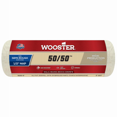 50/50 Paint Roller Cover, 1/2-In. Nap, 9-In.