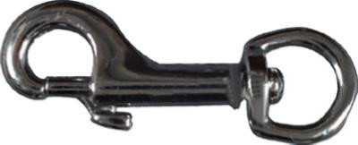 Bolt Snap, Nickel, 3/8 x 2-3/16 In. (10 pieces)