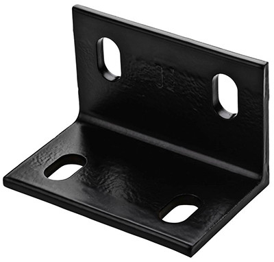 Corner Brace, Black Steel, 4.6 In.
