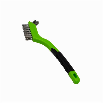 Scratch Brush, Plastic Handle, Stainless Steel Bristles, 3 x 7 Rows