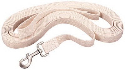 Horse Lunge Line, White Cotton, 1 In. x 30 Ft.