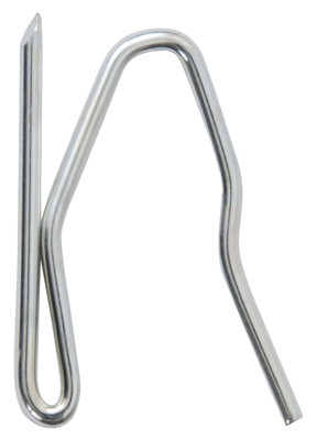 Drapery Hook, Pin-On, Zinc, 1.5 In., 14-Pk.