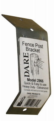 Electric Fence Post Connecting Bracket, 16 Gauge Galvanized Steel