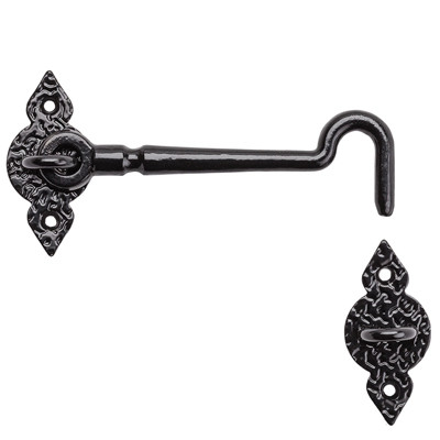 Spear Gate Hook, Black, 6 In.