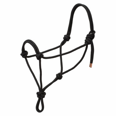 Braided Rope Halter, Black