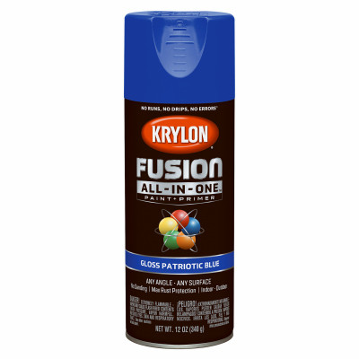 Fusion All-In-One Spray Paint + Primer, Gloss Patriotic Blue, 12-oz.