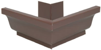 Gutter Outside Mitre, Brown Aluminum, 5 In.