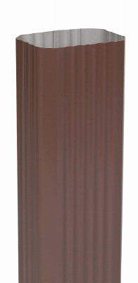 Gutter Downspout, Brown Aluminum, 3 x 4 In. x 10 Ft. (10 pieces)