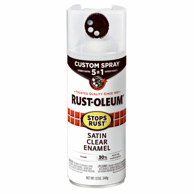Stops Rust Custom Spray 5-in-1 Spray Paint, Satin Clear, 12 oz.