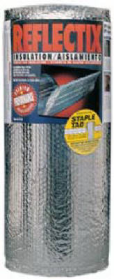Reflective Insulation, Double Bubble Foil, Staple Tab, 24 In. x 25 Ft.