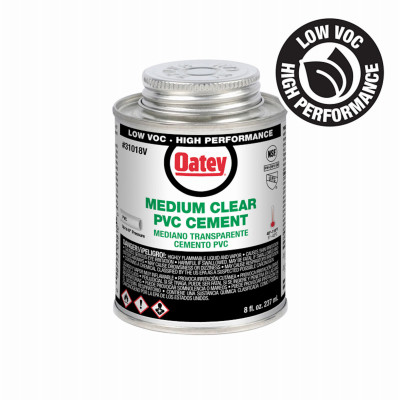 Clear Medium-Bodied PVC Pipe Cement, 8 oz.