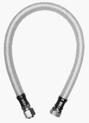 Delta Style Faucet Connector, Reinforced Poly Vinyl, 3/8 Compression x 3/8 O.D. x 20 In.