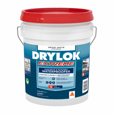 Extreme Latex Masonry Waterproofer, Interior & Exterior, White, 5 Gallons
