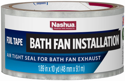 Bath Fan Installation Foil Tape, 1.89 In. x 10 Yd.