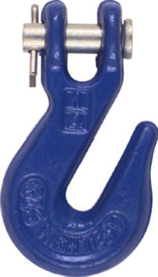 Clevis Grab Hook, Blue, 1/4 In.