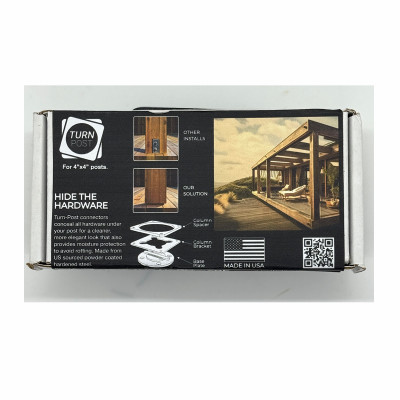 Turn-Post 4 In. x 4 In. Steel Post Connector (2-Pack)