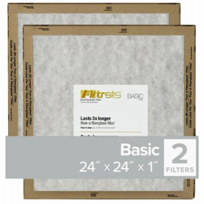 24x24 x 1 In. Flat Panel Air Filter, 2-Pk. (24 pieces)