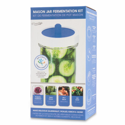 Mason Jar Fermentation Kit with Jar, Wide-Mouth