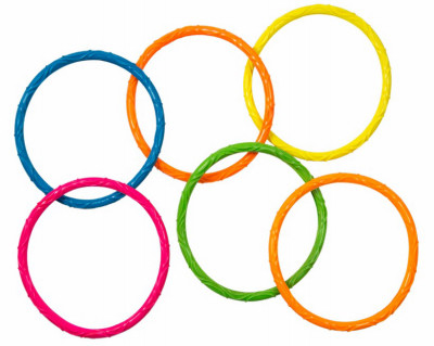 Dive Rings Pool Toy, Neon Colors, 6-Pk.