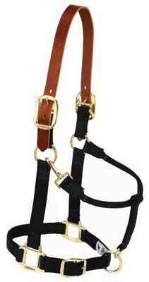 Breakaway Halter, Black, 1 In., Small/Weanling Horse
