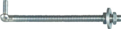 Zinc Bolt Gate Hook, 3/4 x 12 In.