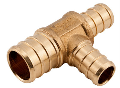 PEX Barb Insert Tee, Lead-Free, 3/4 x 1/2 x 1/2-In., 10-Pk.