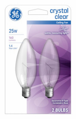 Blunt Tip Ceiling Fan Bulbs, 2-Pk., 25 Watt (6 pieces)