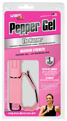 Runner Pepper Gel Spray, Pink Case & Hand Strap, 0.75 oz.