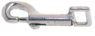 Bolt Snap, Rigid, Strap Eye, Zinc, #25Z, 1-In.