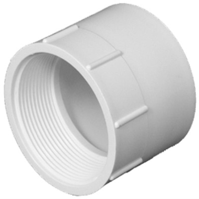 Schedule 40 DWV Pipe Adapter, PVC, 2 In. FPT