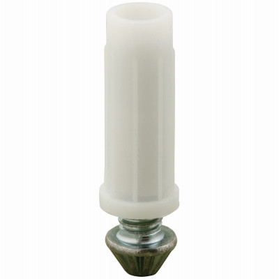 Bi-Fold Door Bottom Pivot with Adjustable Grooved Steel Tip, 7/16 In., 2-Pk.