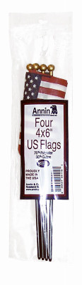 U.S. Handheld Flags, 4 x 6 In., 4-Ct.