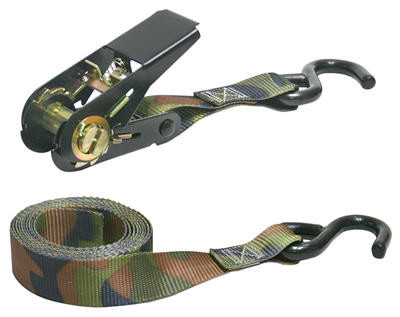 Ratchet Tie Down, Camo, 8 Ft., 4-Pk.