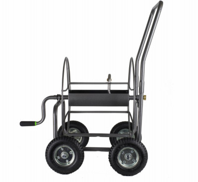 Heavy Duty Steel Hose Truck, 4 Wheels, Holds 400 Ft.