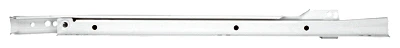 Self-Closing Drawer Slide, Medium-Duty, White, 16 In.