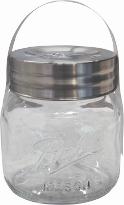 Decorative Mason Jar, Stainless Steel Lid, 1/2-Gallon (2 pieces)
