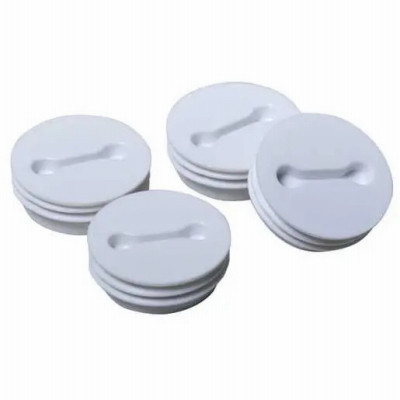 Weatherproof Closure Plugs, 1/2 in. NPT, White, 4-Pk.