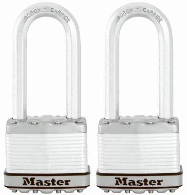 Magnum Keyed Laminated Padlocks, 2-In., 2.5-In. Long Shackle, 2-Pk.
