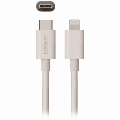 USB C to Lightning Charging Cable for iPhone, White, 3-Ft.