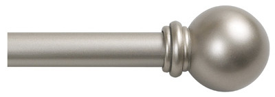 Chelsea Cafe Curtain Rod, Champagne Silver, 5/8 x 28 to 48 In.
