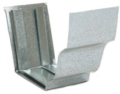 Gutter Slip Joint Connector, Mill Finish Galvanized Steel, 5 In.