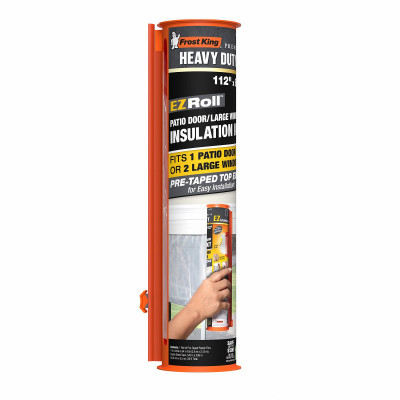 EZ Roll Patio Door Insulation Film & Dispenser, 84 x 112 In.