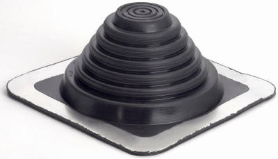 Masterflash Flexible Roof Flashing, EPDM, 12 x 12 In. Base, 5 to 9 In. Pipes